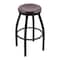 Holland Bar Stool Co 30" Swivel Bar Stool, Black Wrinkle, Dark Cherry Maple Seat 80230BWDCMpl - alternate 1
